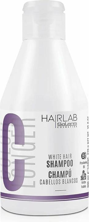 Produktbild Salerm Shampoo für weisses und gebleichtes Haar 300ml - Entfernt Gelbstiche - Verleiht grauem und blondem (300 ml, Flüssiges Shampoo)