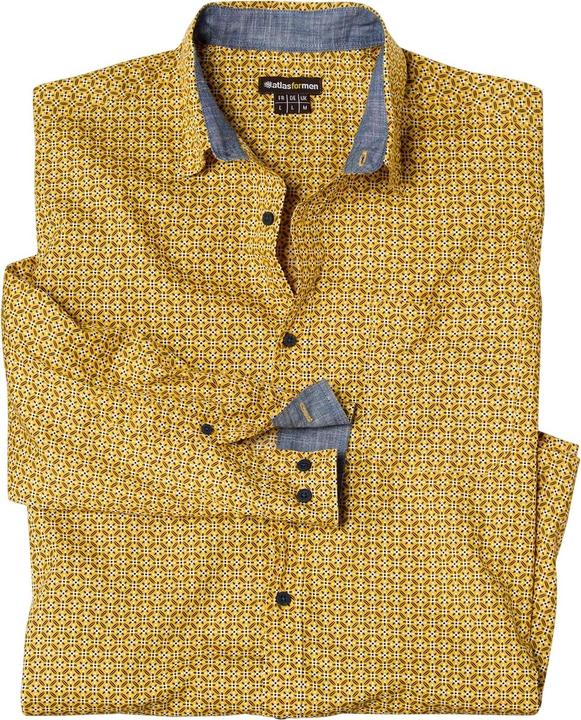 Actual product image Atlas For Men Mens Patterned Poplin Shirt (6XL)