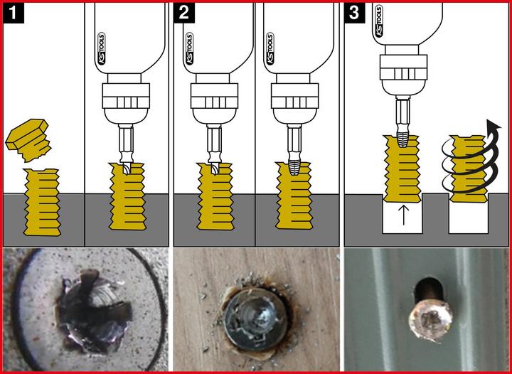 Image du produit KS Tools Jeu d'extracteurs de vis (Torx (TX), Clé Allen)