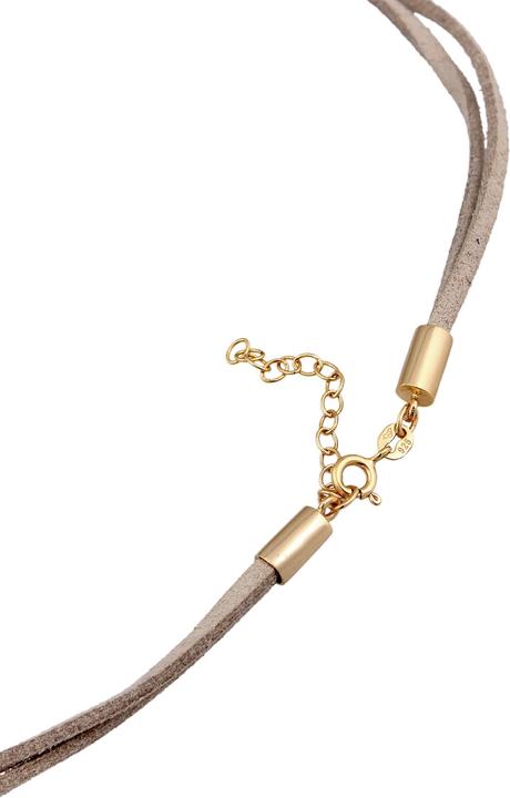 Image du produit Elli Choker, plaquette, chaîne textile (Similicuir, Argent sterling 925, Pas de pierres précieuses, 36 cm)