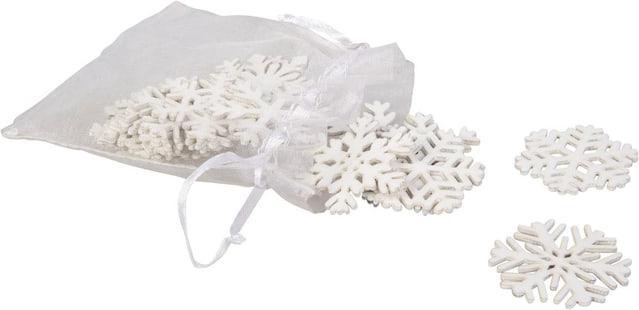 Actual product image MICA Living Scatter decoration snowflakes - white - approx. 4 cm - 18 pieces