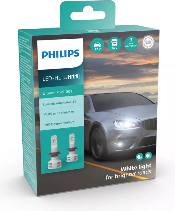 Produktbild Philips Ultinon Pro5100 LUM11362U51X2 Fahrzeugscheinwerferlampe (H11)
