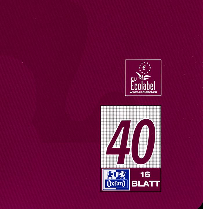 Actual product image Oxford Schulheft, A4, Lineatur 40 (A4, Checked, Soft cover)