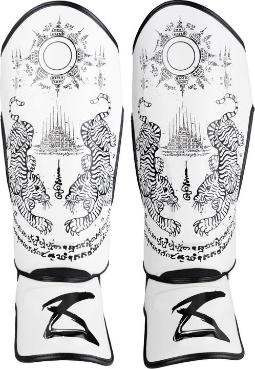 Actual product image 8Weapons 8 WEAPONS Shin Guards - Sak Yant Tigers white S (S)