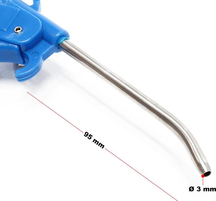 Actual product image Wiltec Air duster blow gun dust cleaning with 5 m recoil hose