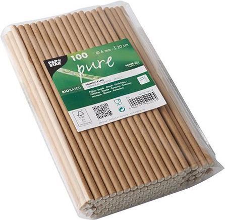 Image du produit Papstar 100 pailles pure marron (100 x)