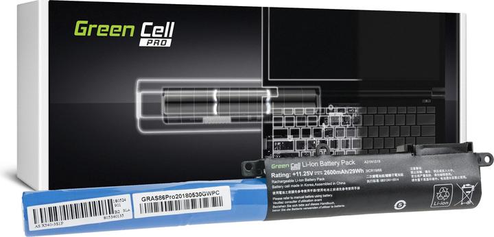 Actual product image ASUS Green Cell Battery Green Cell A31N1519 for F540 F540L F540S R540 R540L R540S X540 (3 Cells, 2600 mAh)