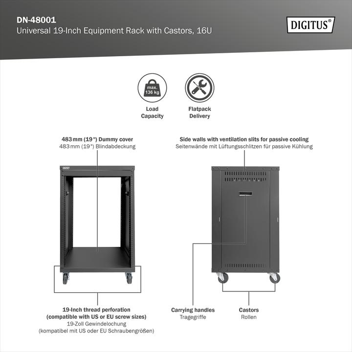 Produktbild Digitus DN-48001 (16 HE, 19 Zoll Rack)
