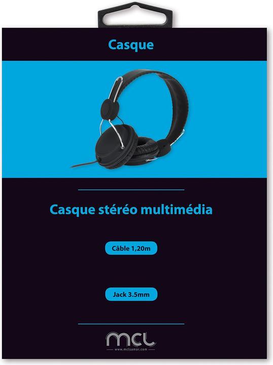 Actual product image MCL Casque stéréo 1,20m (Noir) (Cable)