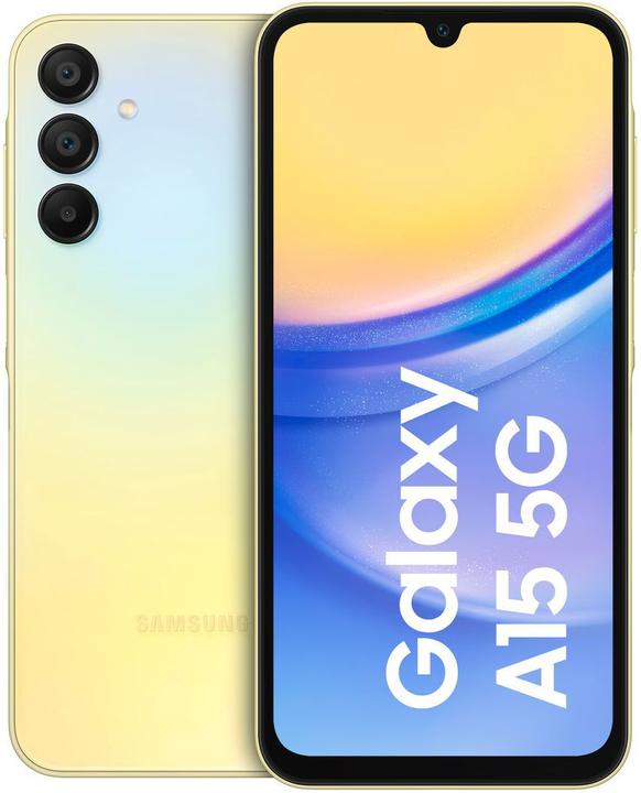 Samsung Galaxy A15 5G (128 Go, Jaune, 6.50", Double SIM, 50 Mpx, 5G)