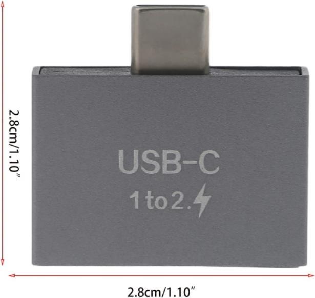 Image du produit PowerGuard Adaptateur de charge USB-C vers double USB-C Splitter (USB Type C, USB Type C)