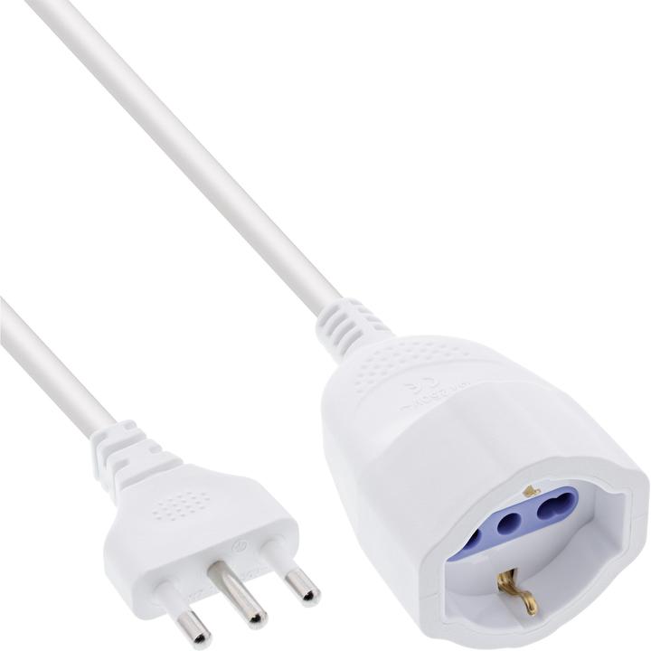 Actual product image InLine Power extension earth contact ITALY plug L / socket F (5 m, CEE 7/3)