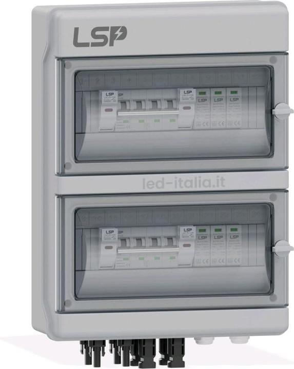 Actual product image V-TAC DC field panel 2 strings 2 MPPT 1000 VDC 16 A with IP65 switch panel 18 LSP modules