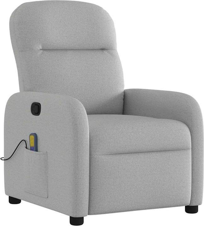 VidaXL Massagesessel Wolkengrau Stoff