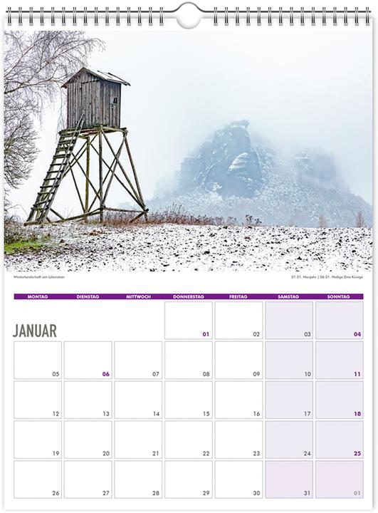 Produktbild Einschreibkalender Dresden und Schsische Schweiz 2026 (30 x 40 cm, Kein Einband, Deutsch)