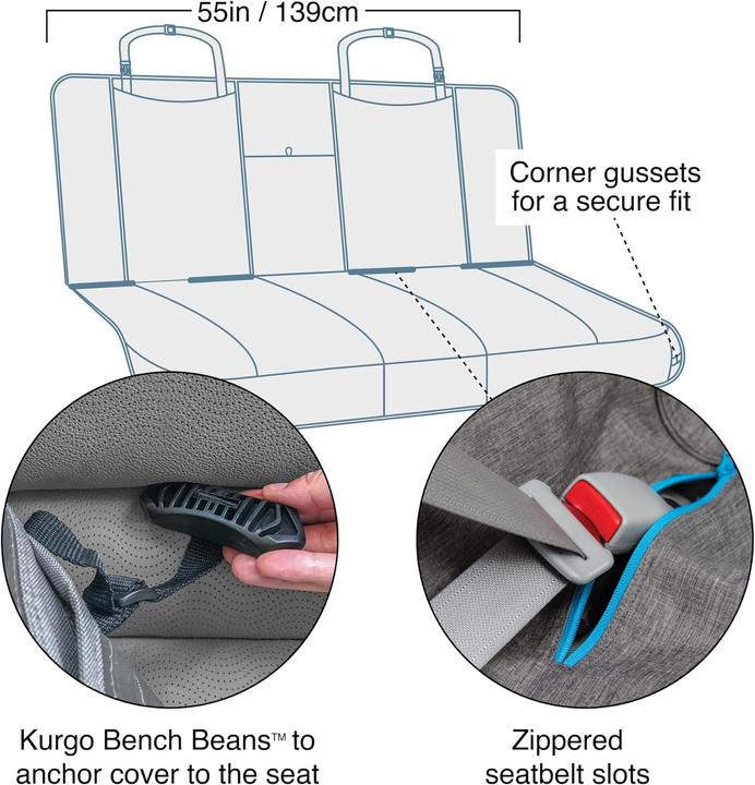 Immagine prodotto Kurgo No Slip Grip Bench Seat Cover (Cane, Chiusura di sicurezza)