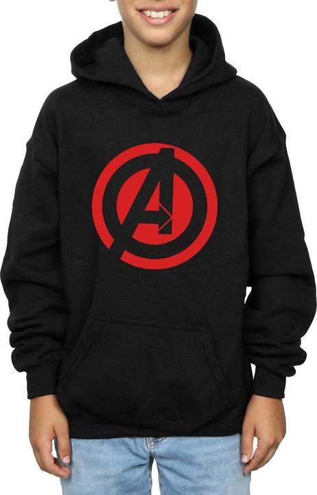 Actual product image Boys Avengers Assemble Solid A Logo Hoodie (128)