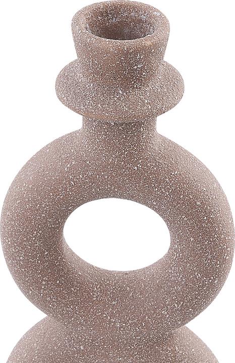 Actual product image Beliani Candlestick porcelain beige 23 cm NAOUSA