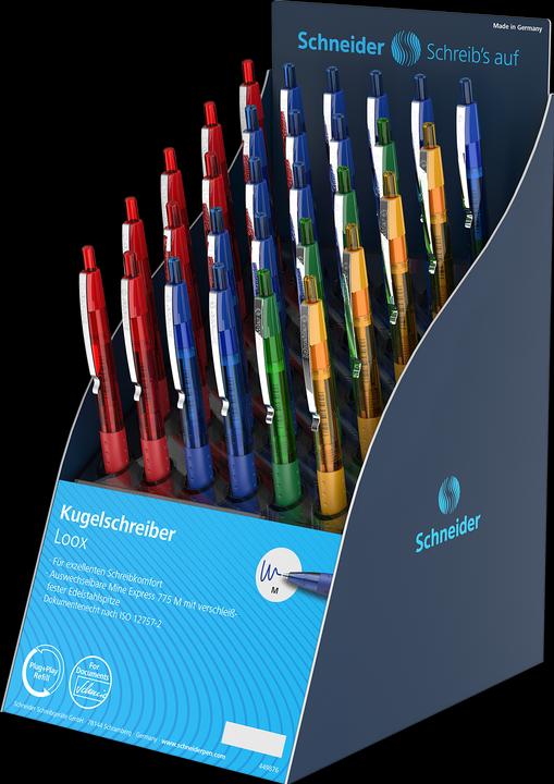 Produktbild Schneider Display Kugelschreiber Loox, 30 Teile, Pappe, 160 x 305 x 203 mm (Tiefblau, 30 x)
