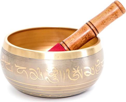 Actual product image Cachet Singing bowl with leather clapper (Singing bowl)