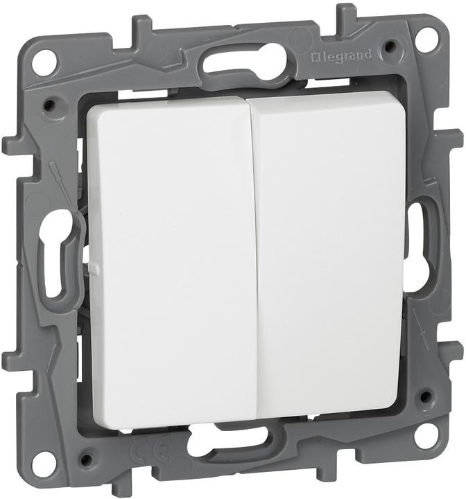 Image du produit Legrand Interrupteur Niloe double inverseur 664502 10AX avec borniers à fiches et griffes à expansion