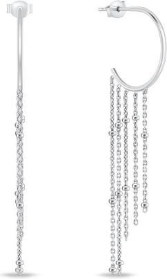 Produktbild Brilio Silver - Stylish hoop earrings with chains EA863W