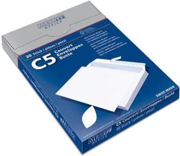 Image du produit Mettler Office Enveloppe sans fenêtre (C5, 30 x)