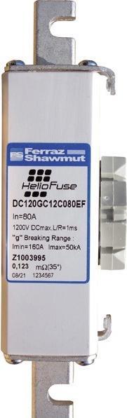 LIN Z1003995 HelioProtection Fuse Insert pour fusible DC gPV Gr. 120 DC1200V 80A (Fusible NH-DIN, 80 A)