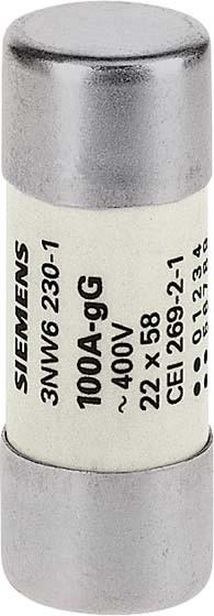 Siemens Fusibile ceramico MT 16A 500V AC 22x58mm 3NW6205-1 (Fusibile del cilindro, 16 A)