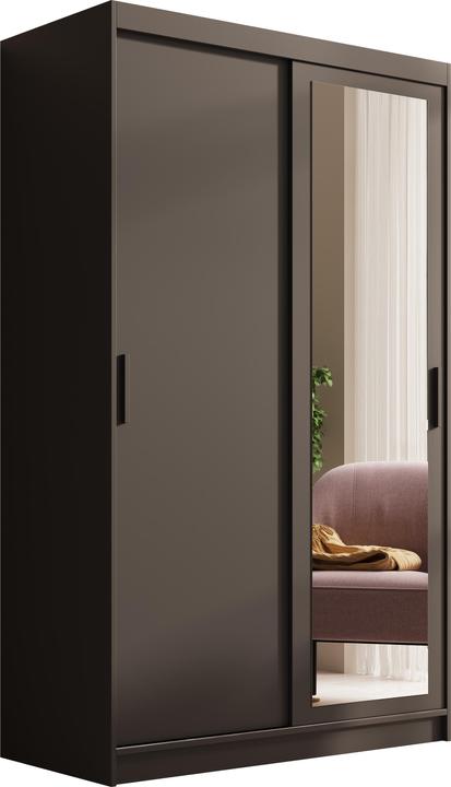 Actual product image ADRK Furniture Sliding-door wardrobe with mirror Hailey 120 (120 x 60 x 205 cm)