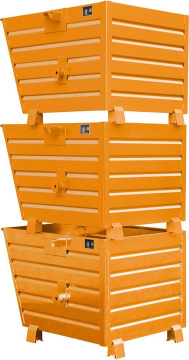 Image du produit eurokraft pro Conteneurs basculants empilables, volume 0,55 m³, orange jaune RAL 2000. (550 l)