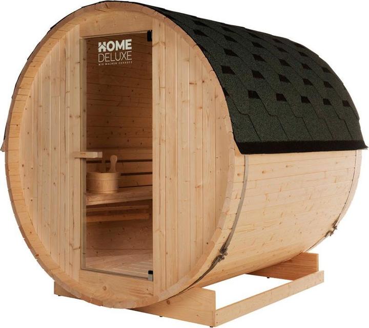Actual product image Home Deluxe Outdoor sauna barrel sauna AQUILA L- 195 x 180 cm for 4 persons - sauna with 6kW heater