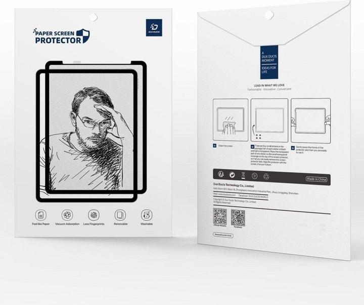 Produktbild Dux Ducis Naad Paperfeel Schutzfolie Tab S9 FE (X510/X516B) - Schwarz (1 Stück, Galaxy Tab S9 FE)