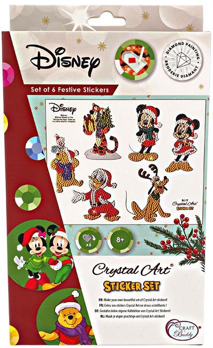 Actual product image Craft Buddy Disney Christmas Friends, 21x27cm Crystal Art Sticker Set