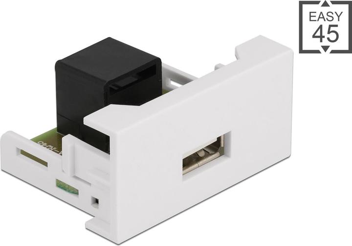 Delock Easy 45 Modul USB 2.0 Typ-A Buchse zu RJ45 Buchse 22,5 x 45 mm (0.03 m)
