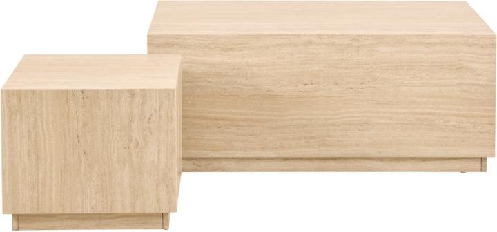 Produktbild AC Design Dice Couchtisch Travertin-Rohpapier (100 x 60 x 42 cm)