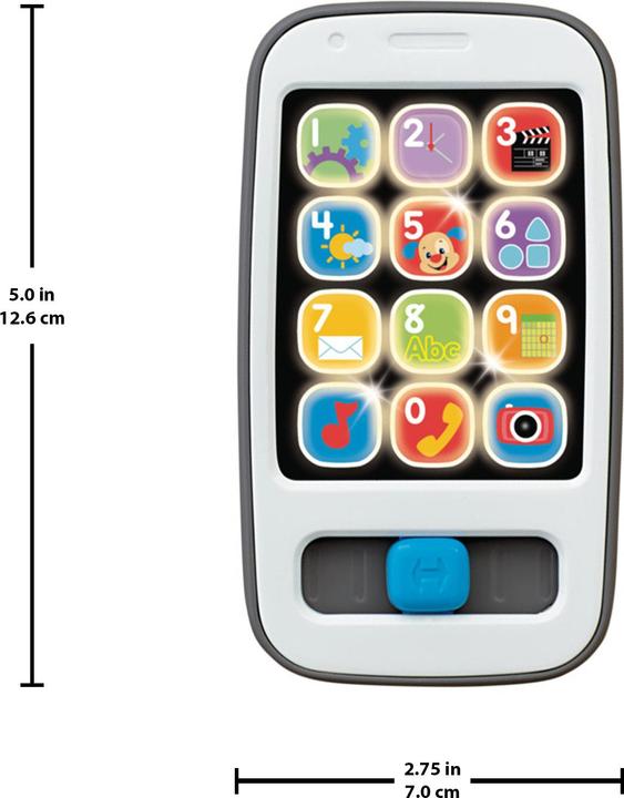 Produktbild Fisher-Price Lernspass Smartphone Musiklernspielzeug für Babys, grau, deutsche Version (Deutsch)