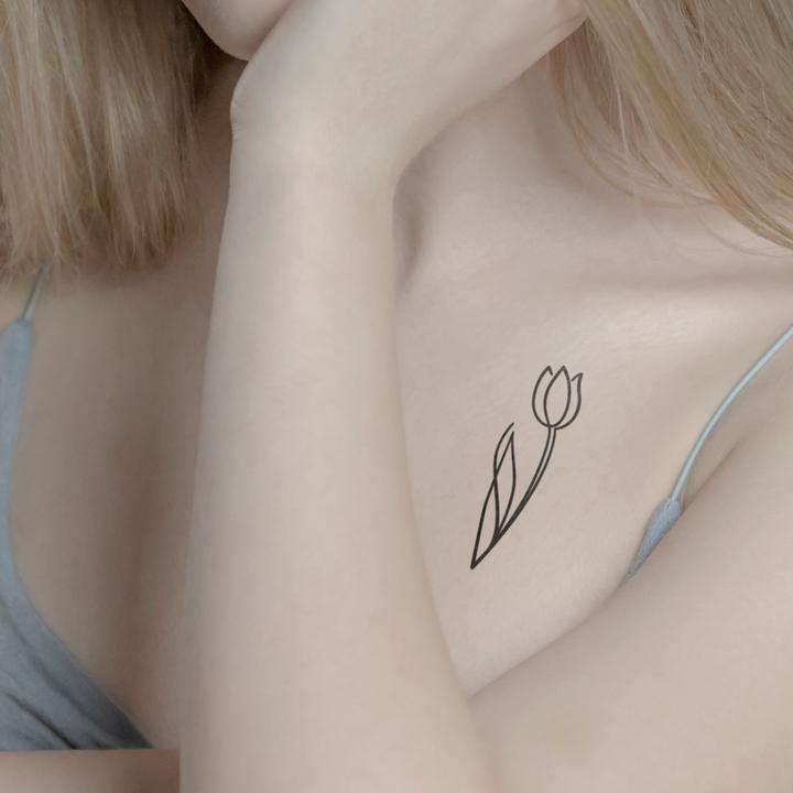 Produktbild minink Temporäres Tattoo – Filigrane Tulpe