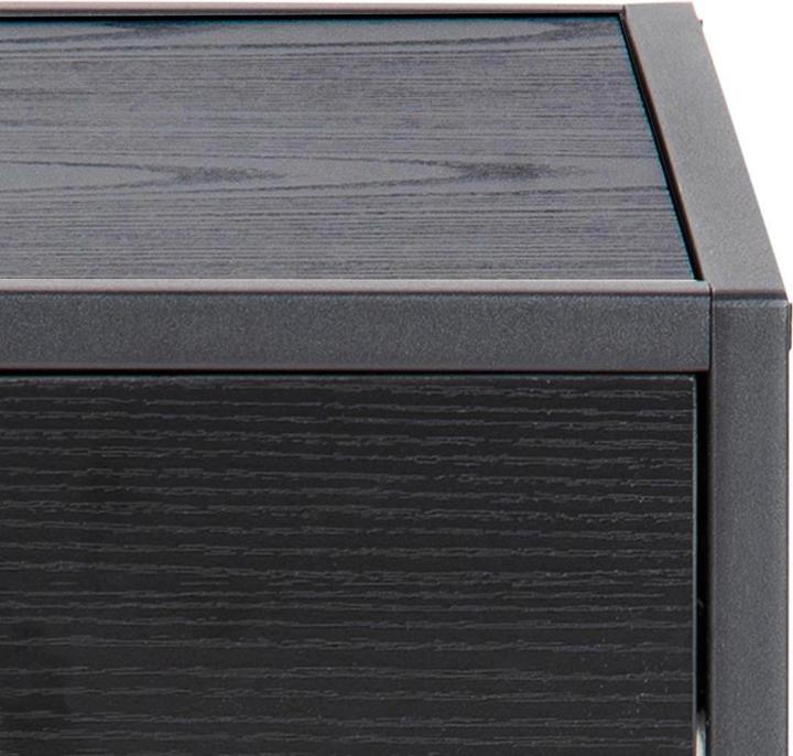 Actual product image AC Design Nightstand Multiple Bronx Melamine black (42 x 35 x 63 cm)