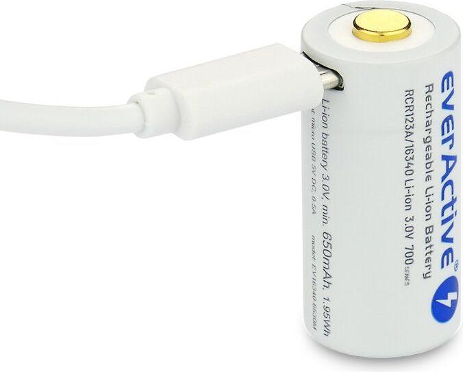 Image du produit Everactive 16340 / RCR123A 3V 700 mAh - Batterie rechargeable (1 pcs, RCR123A, 650 mAh)