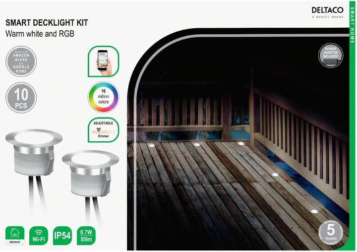 Produktbild Deltaco Terrassenbeleuchtung Set (50 lm, IP54)