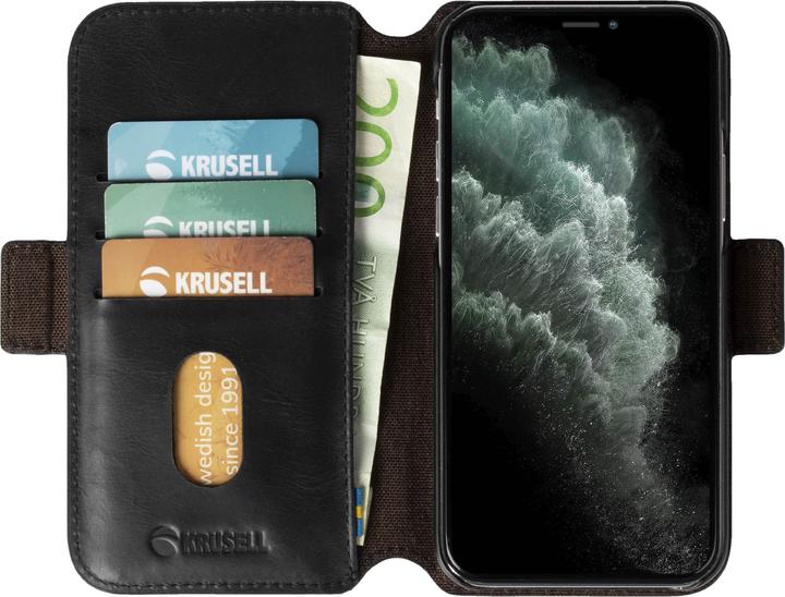 Actual product image Krusell Sunne PhoneWallet Apple iPhone 12 mini vintage black (Apple iPhone 12 mini)