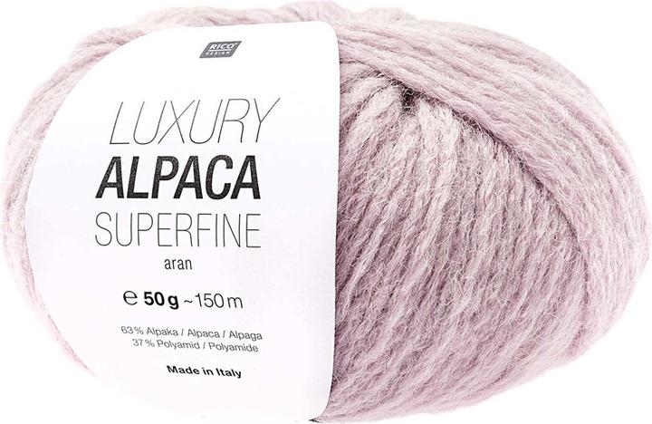 Image du produit Rico Luxury Alpaca Superfine Aran, flieder, 50 g, 150 m, 63 % WP, 37 % PA (140 m)