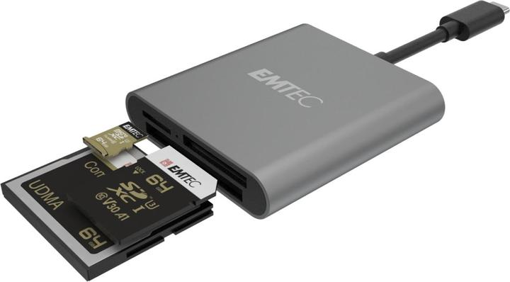 Actual product image Emtec T610C Card reader (SD, CF, microSD) (USB-C)