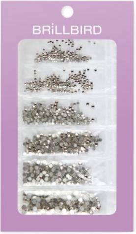 Immagine prodotto BrillBird Mix di strass in 6 pezzi grandi - Cristallo