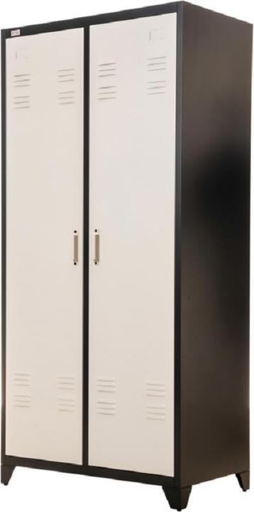 Produktbild Jet-Line Aktenschrank Spind ODESSA dunkelgrau-weiss 2-türig