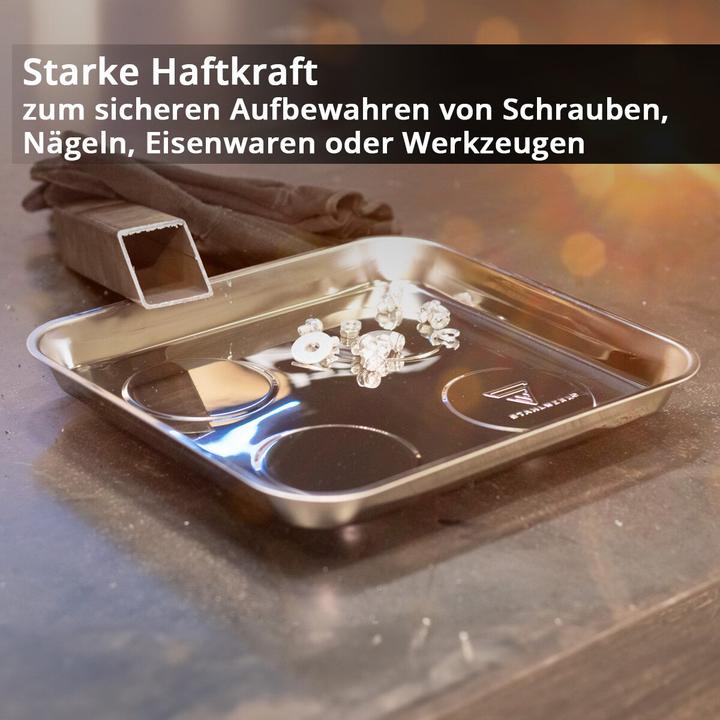 Actual product image Stahlwerk Magnetic tray MS-30 ST set of 3 270 x 292 x 30mm Magnetic disc adhesive tray (3 x)