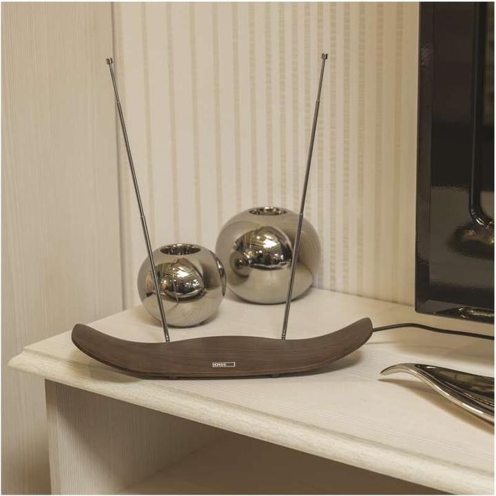 Produktbild Emos Zimmerantenne CITY WOOD-C500, DVB-T2, DAB, FM, LTE/4G/5G Filter (Zimmerantenne, DVB-T / -T2, DAB/ DAB+, LTE)