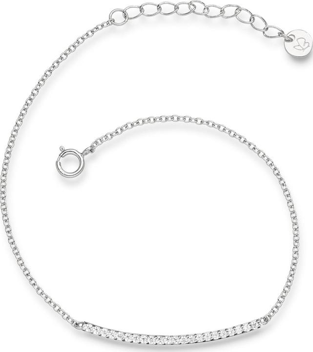 Produktbild Glanzstücke München Damen Sterling Silber Zirkonia silber 17,0 cm Basislänge + 3,0 cm Verlängerung - 6026 (17 cm, Sterling Silber)