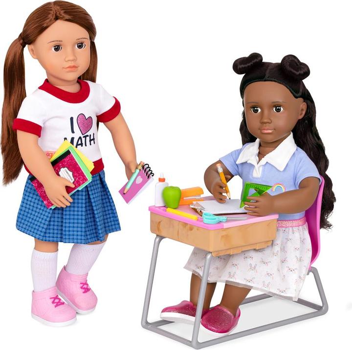 Image du produit Our Generation OG - Banc d'école avec accessoires colorés